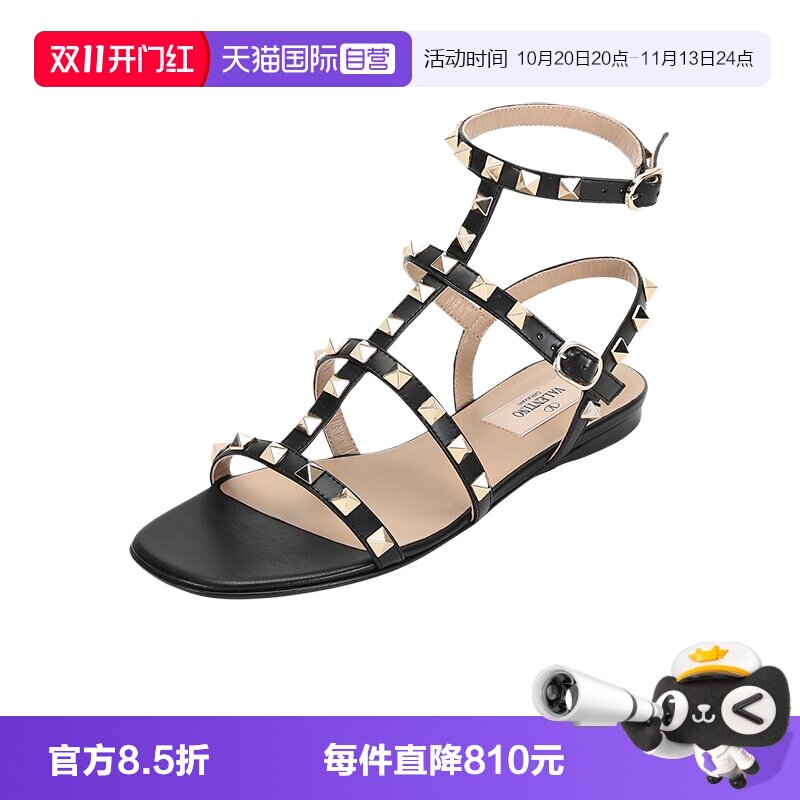 华伦天奴女士平底鞋凉鞋