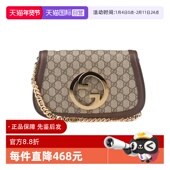 乌木色GG SUPREME斜挎包 古驰 BLONDIE 自营 中古95新GUCCI