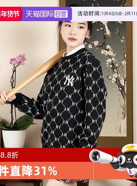 【自营】MLB美职棒男装女装复古老花卫衣圆领休闲套头衫3AMTM0141