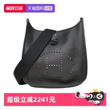 【自营】中古95新Hermes/爱马仕单肩包Evelyne小号29黑色TC皮框N