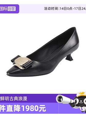 【自营】FERRAGAMO/菲拉格慕女士新版Vara尖头低跟单鞋跟高4cm
