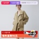 ELLE卡其色立领廓形短外套女2025秋新款 自营 时髦休闲独特上衣