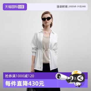 女 亚麻翻领基本款 自营 Marc 宽松长袖 商场同款 Polo 衬衫