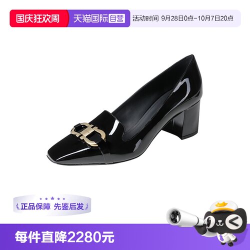 菲拉格慕高跟鞋粗跟鞋单鞋