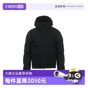 标识袖 ISLAND石头岛FW25男士 STONE 标纯色连帽拉链羽绒服 自营