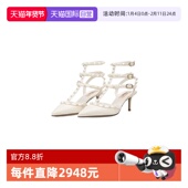 自营 VALENTINO GARAVANI华伦天奴女士经典 铆钉牛皮时尚 高跟鞋