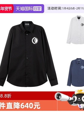 【自营】VJC 范思哲 男士休闲长袖衬衫 75GALYS1 CN002深蓝色时尚