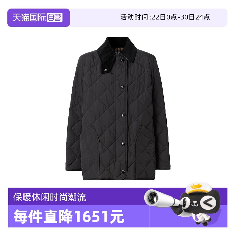 【自营】BURBERRY/博柏利女士保暖外套棉服