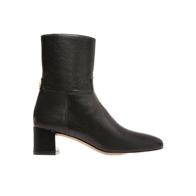 Bally/巴利女士黑色羊皮中跟短靴