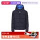 自营 童装 Moncler 盟可睐 Enfant 袖 标贴片蓝色绗缝连帽羽绒服
