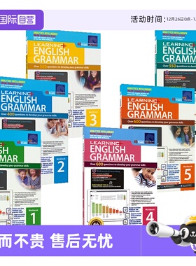 【自营】SAP Learning English Grammar Workbook 1-6年级 学习系列小学 英语语法练习册 6册 7-12岁 赠视频课程 英文原版进口图书