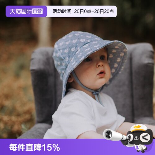 Bedhead纯棉防晒遮阳帽护脖帽