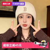 自营 MLB美职棒毛线帽男女运动休闲帽保暖宽松针织帽3ABNBM146