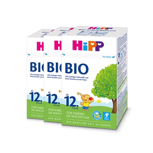 【自营】HiPP喜宝德国经典有机幼儿儿童学龄前奶粉12+段*3盒1-6岁