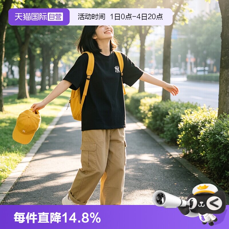 【自营】MLB美职棒儿童短袖T恤运动服青少年半截袖时尚体恤休闲衣