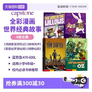 全彩漫画经典 文学故事小说 儿童经典 绿野仙踪 自营 全4册 汤姆索亚历险记 WIZARD 小说THE 爱丽丝梦游仙境 柳林风声