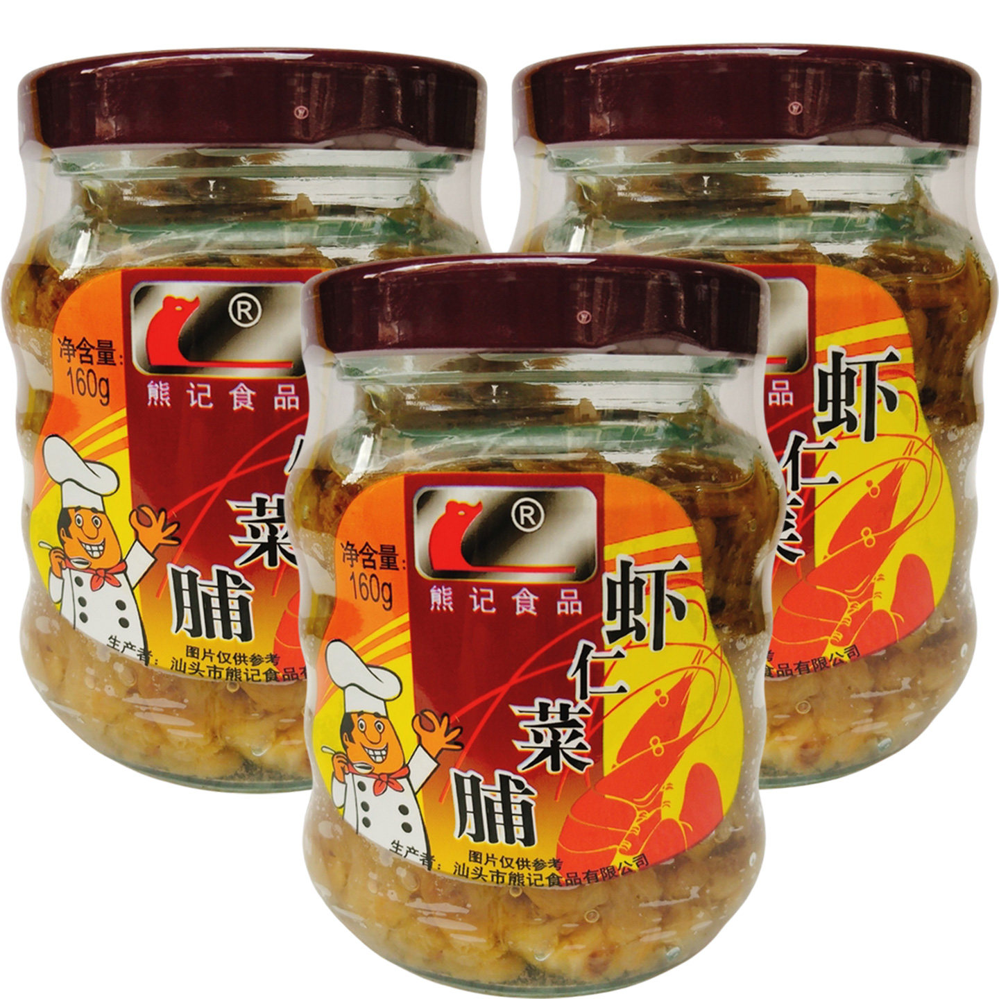 熊记食品虾仁菜脯160g潮汕特产萝卜干下饭拌饭杂咸菜早餐宵夜配粥