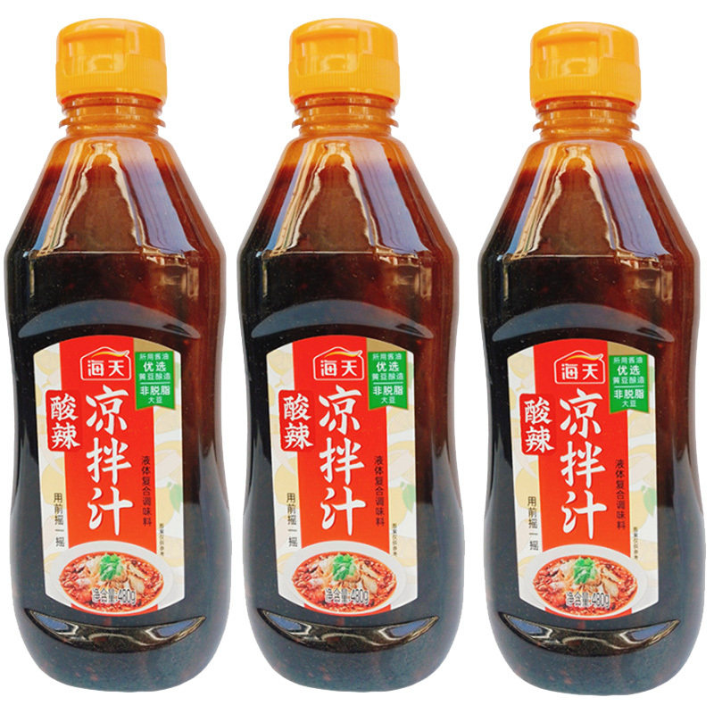 海天酸辣凉拌汁480g商用家用凉拌调味汁鲜爽冷泡汁捞汁调料酱油图片