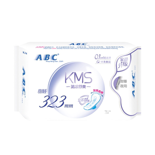 ABC卫生巾女透气超薄棉柔夜用320mm姨妈巾3片装混搭满39元包邮