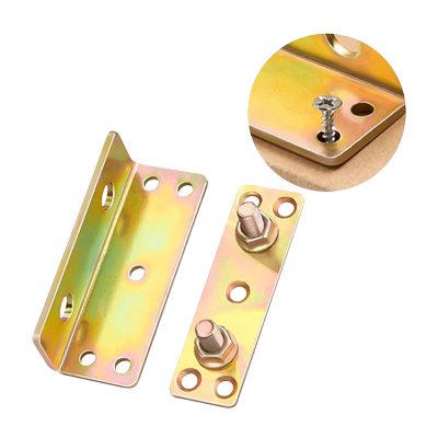 加厚实木床固定配件床挂钩角码床铰链螺丝床扣家具连接件五金卡扣