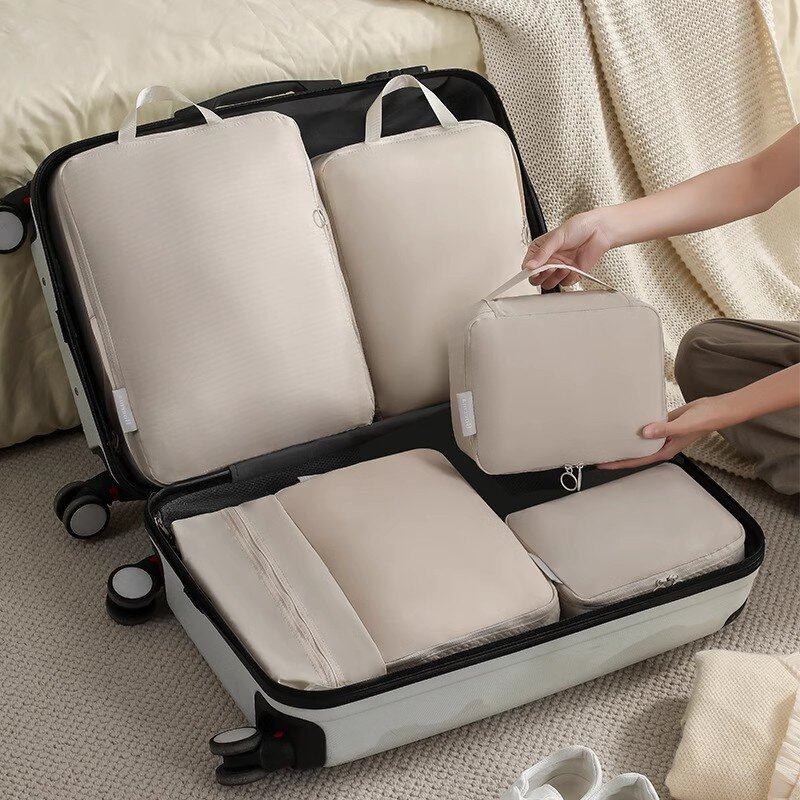 便携旅行收纳袋六件套行李箱衣物整理包分类防水出差旅游整理袋,收纳整理,其他收纳袋,淘宝优惠券,粉丝福利购,淘宝优惠卷