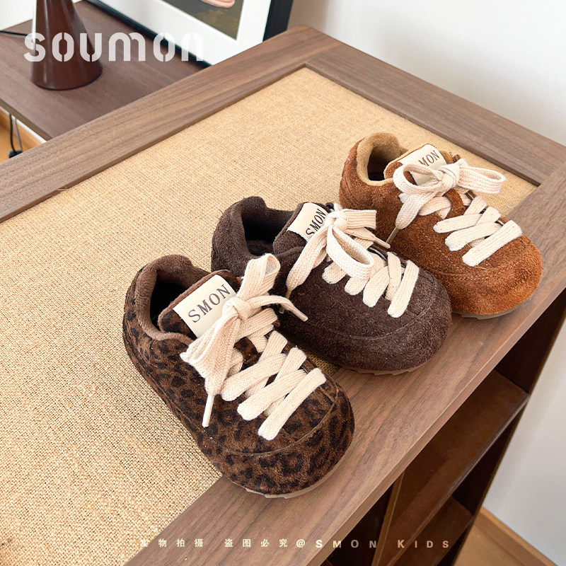 书萌儿童加绒二棉鞋2026新款女童鞋子冬季男童休闲运动鞋宝宝板鞋