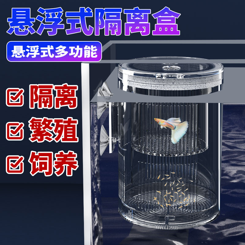 孔雀鱼繁殖隔离盒产卵桶