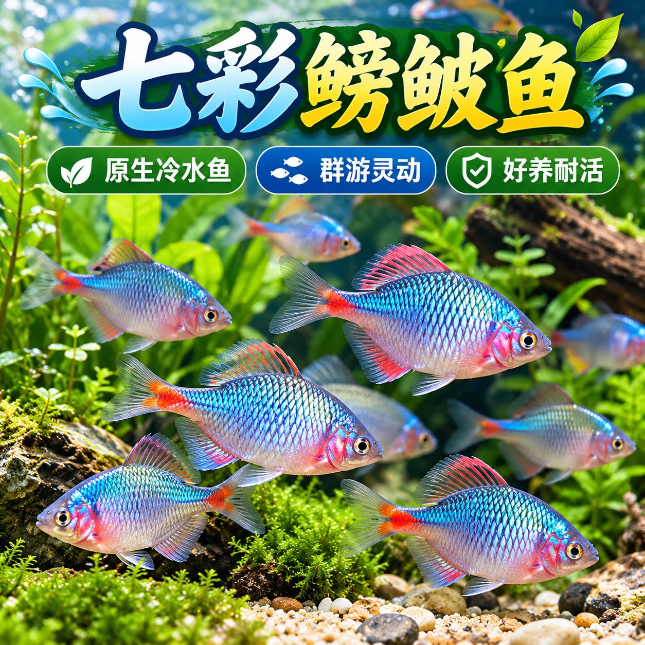 鳑鲏鱼观赏鱼冷水淡水鱼原生七彩旁皮鱼高体活体小型鱼好养耐活鱼