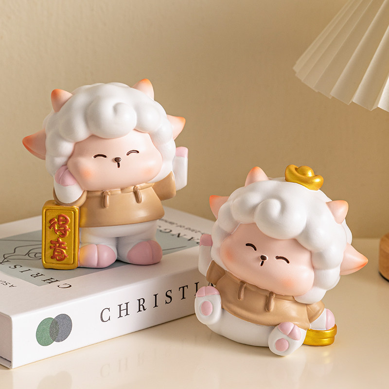 可爱绵羊书档摆件客厅酒柜玄关书柜桌面创意书立家居装饰治愈礼物,家居饰品,装饰摆件,淘宝优惠券,粉丝福利购,淘宝优惠卷