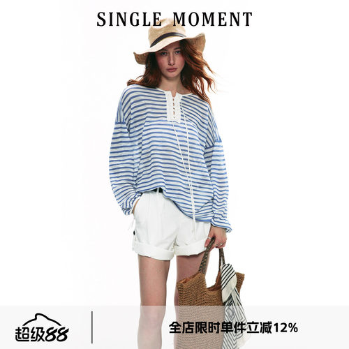 SINGLEMOMENT针织防晒长袖T恤