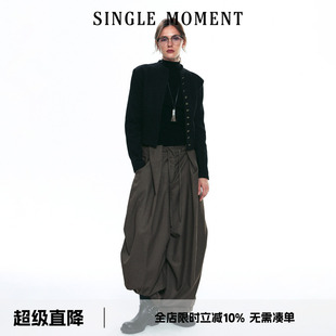 单排扣立领夹克外套长袖 SINGLE 上衣女 短款 法式 MOMENT 25AW秋季