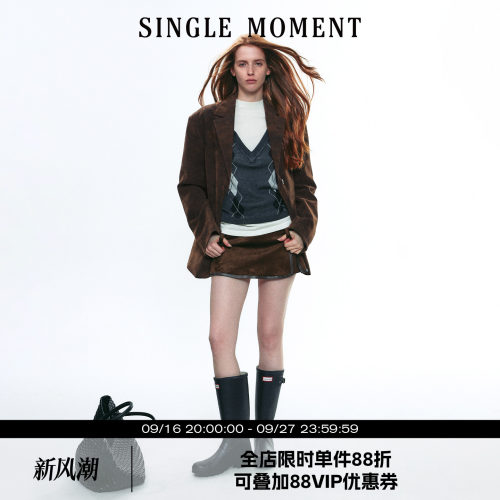 SINGLE MOMENT 25AW法式复古百搭休闲通勤绒感轻工装西装外套女秋
