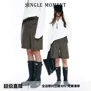 直筒中裤 SINGLE 女 通勤百搭毛呢休闲西装 秋冬时尚 MOMENT 25AW法式