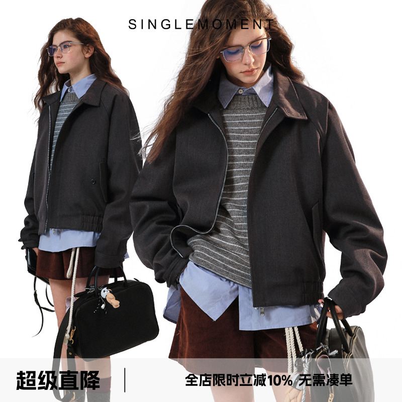 SINGLEMOMENT通勤羊毛外套