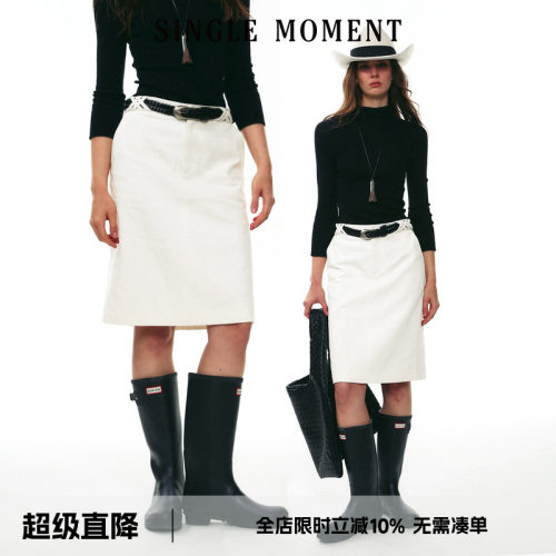 SINGLE MOMENT 25AW法式复古设计感气质显瘦老钱工装包臀裙半裙女