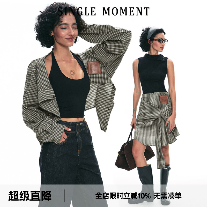 SINGLEMOMENT解构两穿衬衫裙