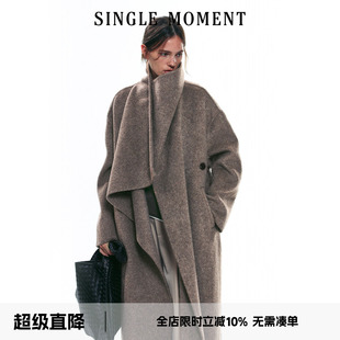 高级感保暖立领长款 25AW冬季 全羊毛双面呢大衣外套 MOMENT SINGLE
