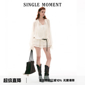 MOMENT 套装 26SS法式 上衣裙裤 通勤宽松休闲圆领密扣罩衫 SINGLE