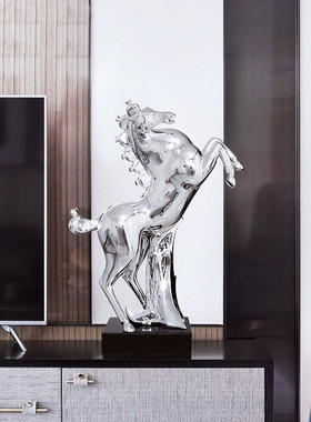 欧式现代家居饰品大堂会所大型马摆件雕塑装饰品创意工艺品摆设