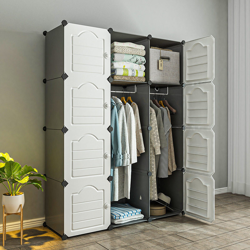衣柜简易组装家用卧室出租房用宿舍小型简约现代衣橱收纳储物柜子