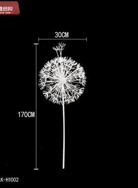 户外仿真不锈钢蒲公英雕塑铁艺发光摆件公园林草坪小区景观装饰品