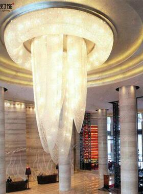 厂家酒店大堂工程灯具售楼部大型水晶吊灯会所大厅水晶吊灯