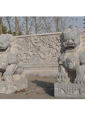 米高大号石狮子报价厂区门口米石头狮子图家用米狮子石雕厂