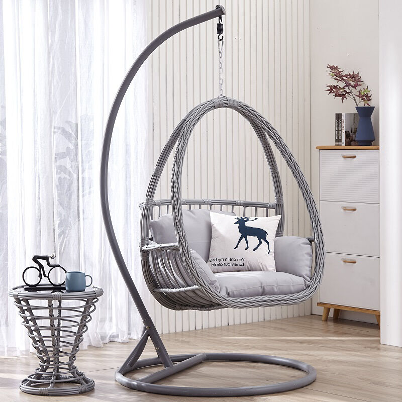 HYQM吊篮藤椅简约室内支架吊篮阳台单人鸟巢藤椅吊椅摇椅秋千家用