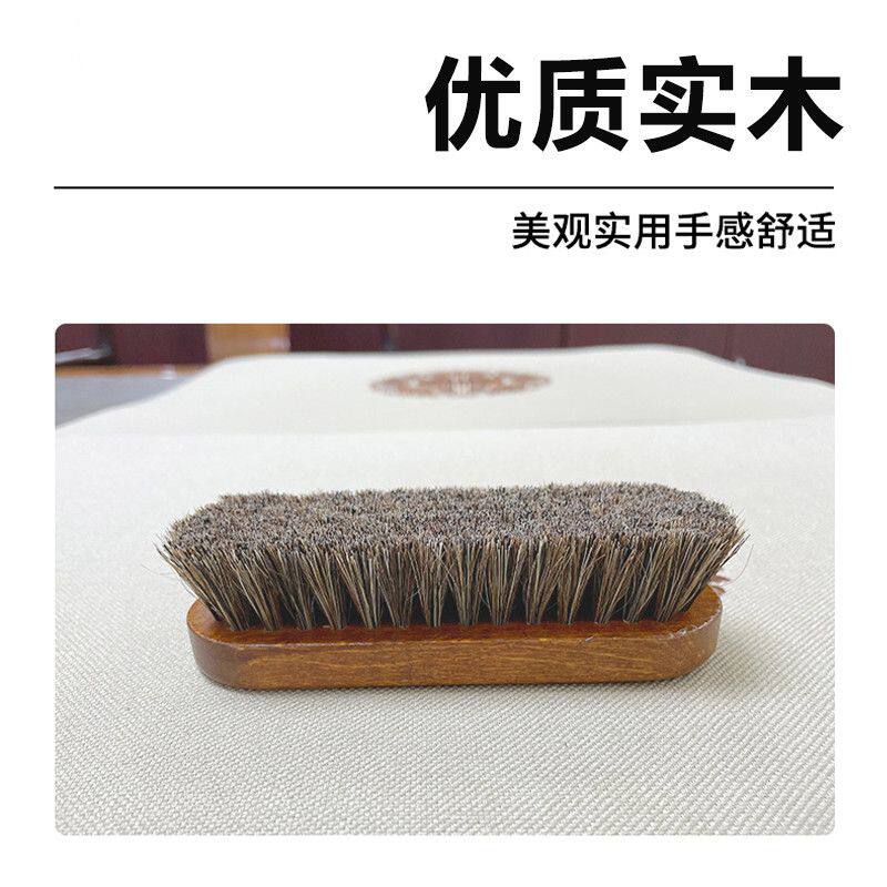 擦皮鞋油专用刷子鬃毛马鬃实木软毛鞋刷鞋油抛光除尘皮鞋毛刷擦鞋