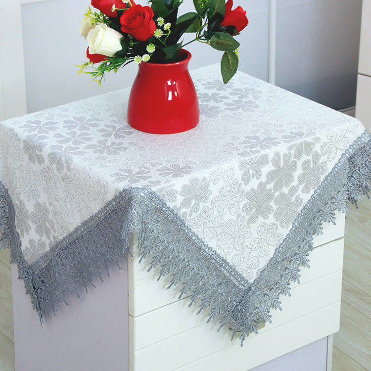 电视机防尘罩床头柜布盖巾盖布冰箱巾电视机罩多用巾罩蕾丝垫布帘