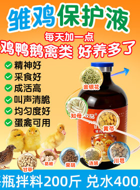 牧品雏鸡保护液提高成活率发育好