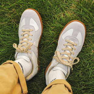 margiela德训头层牛皮平替头层休闲百搭复古小众潮鞋学生运动日系