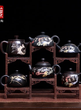 建水紫陶大师作品陈绍康残帖壶O15O18O16O43O17 O19W61集合1