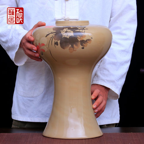 建水紫陶白泥亮光家居摆饰花瓶